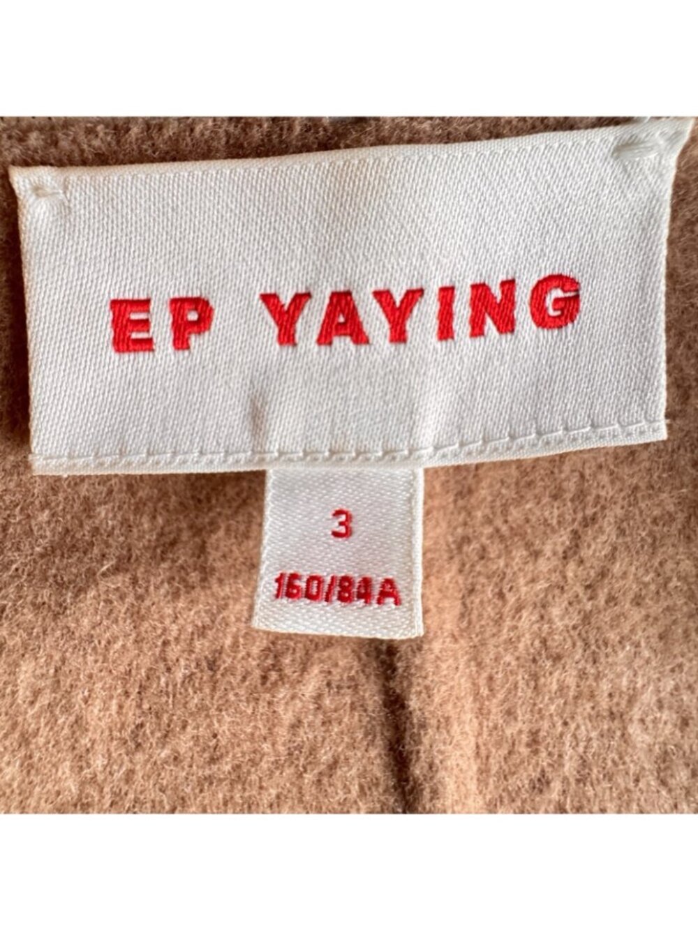 EP YAYING Yak Wool Cashmere Double-Sided Wool Coat Size US Size L - Retail $620 - Picture 3 of 16